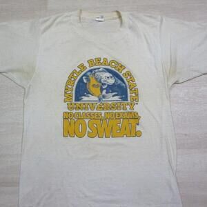 80S Myrtle Beach University Mullet Fish Souvenir Usa Distres Shirt Uni
